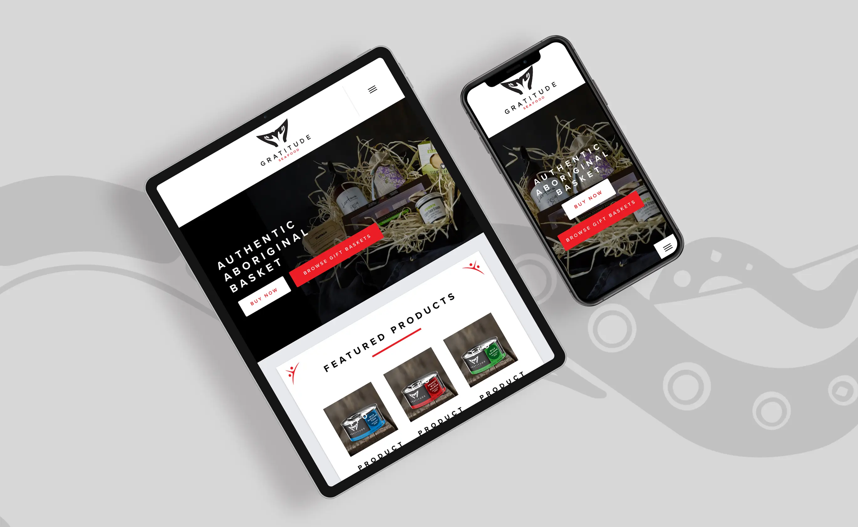 Gratitude Seafood website concept