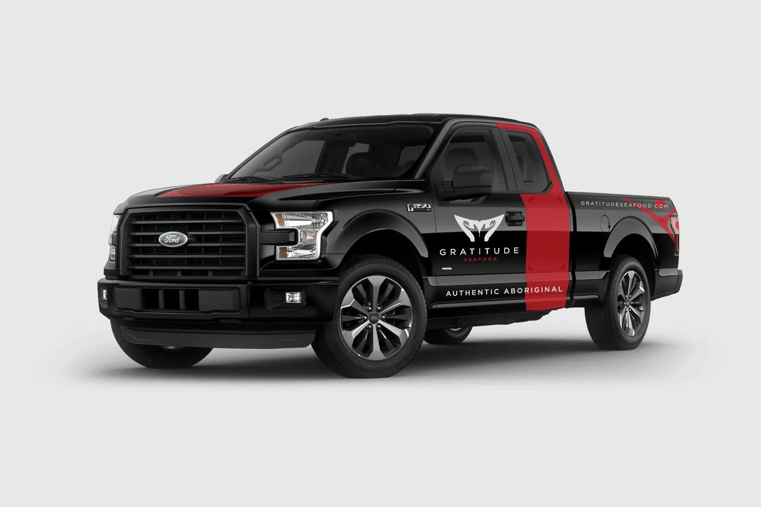 Gratitude Seafood Ford F-150 livery detail