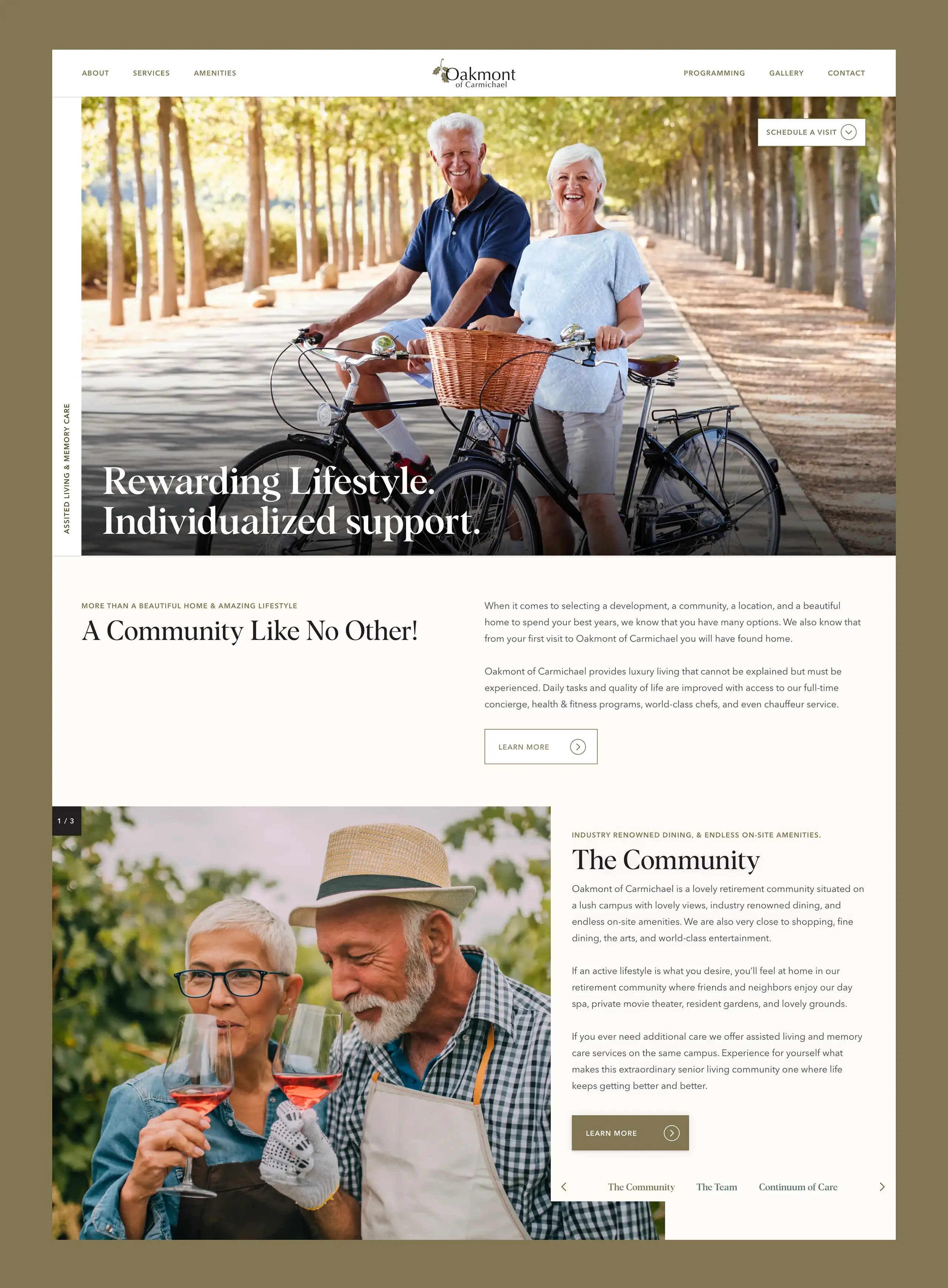 Oakmont page design