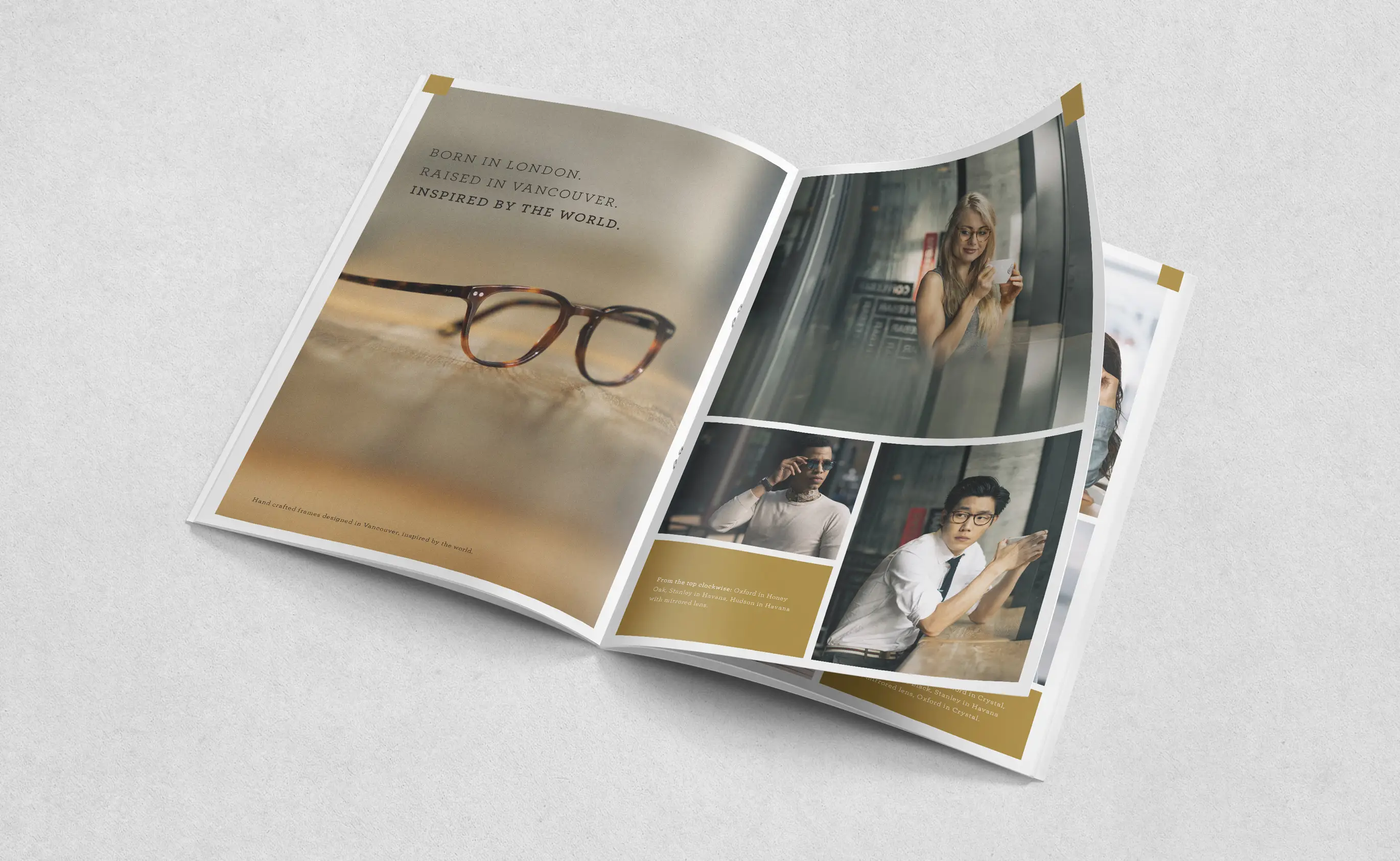 Oxford & Kin lookbook spread — Born in London. Raised in Vancouver.