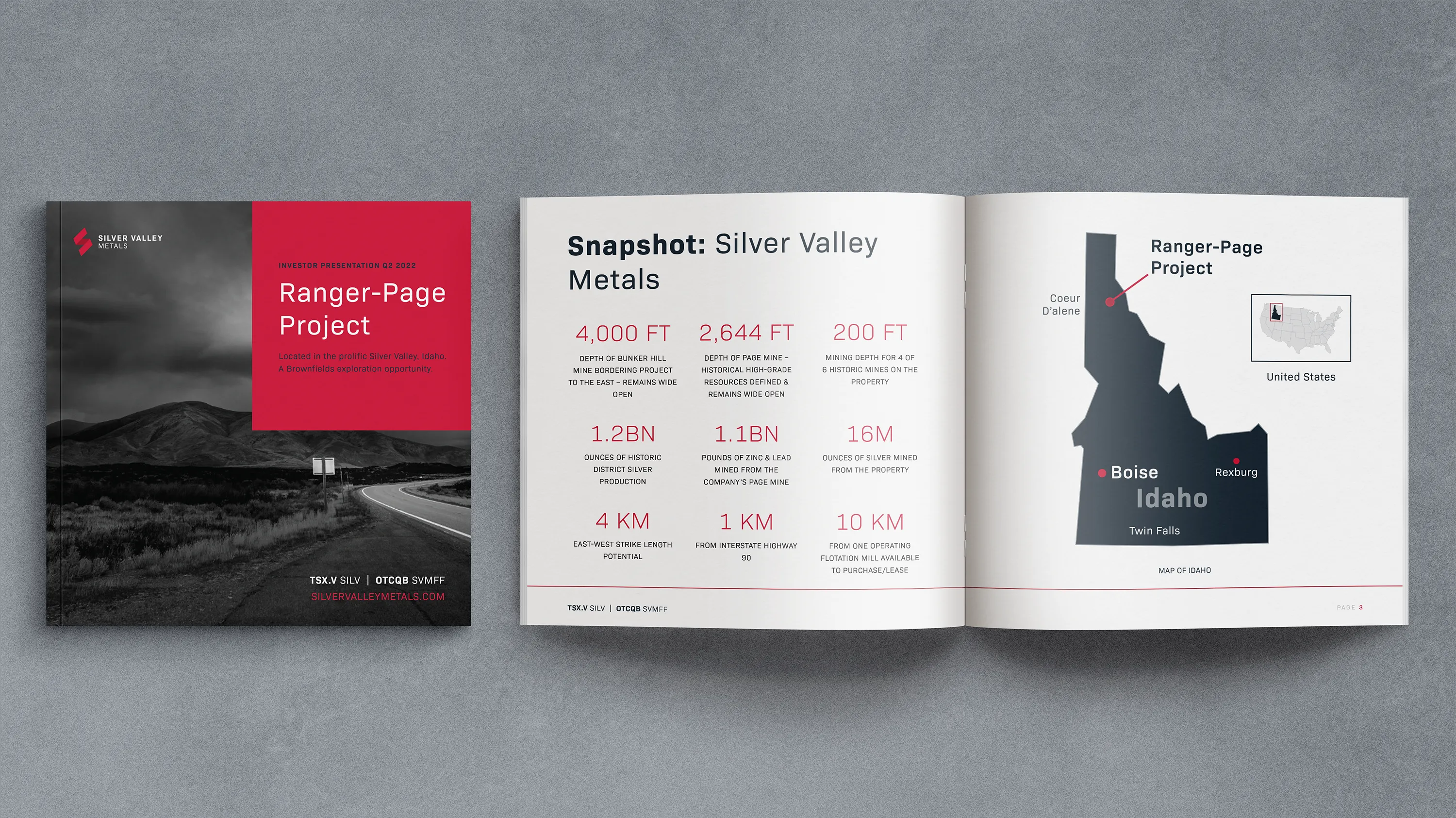 Silver Valley Metals Ranger-Page investor presentation cover