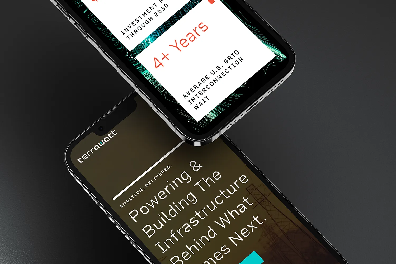 The TerraWatt website shown on a phone